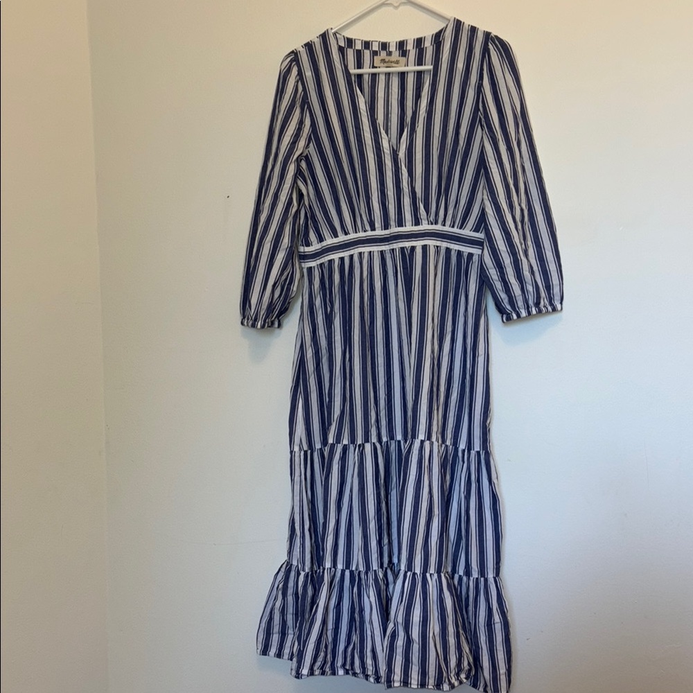 Madewell Striped Blue and White Women's Dress